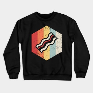 Retro Distressed Bacon Icon Crewneck Sweatshirt